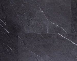 ITEM MED 02641 Aquarius SPC Tile . Color Midnight Marble Painted Belvel. Size 24.x12x5.5mm. 20 mil wearlayer. 22.07 sq.ft .per carton