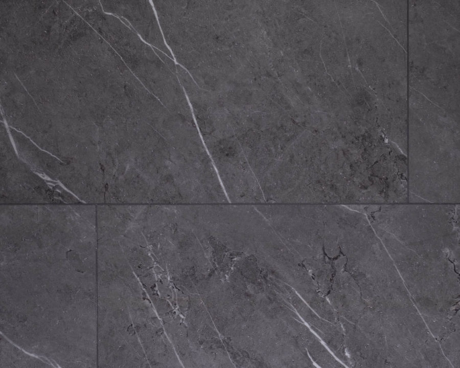 ITEM MED 02642 Aquarius SPC Tile . Color Sterling Marble Painted Belvel. Size 24.x12x5.5mm. 20 mil wearlayer. 22.07 sq.ft .per carton